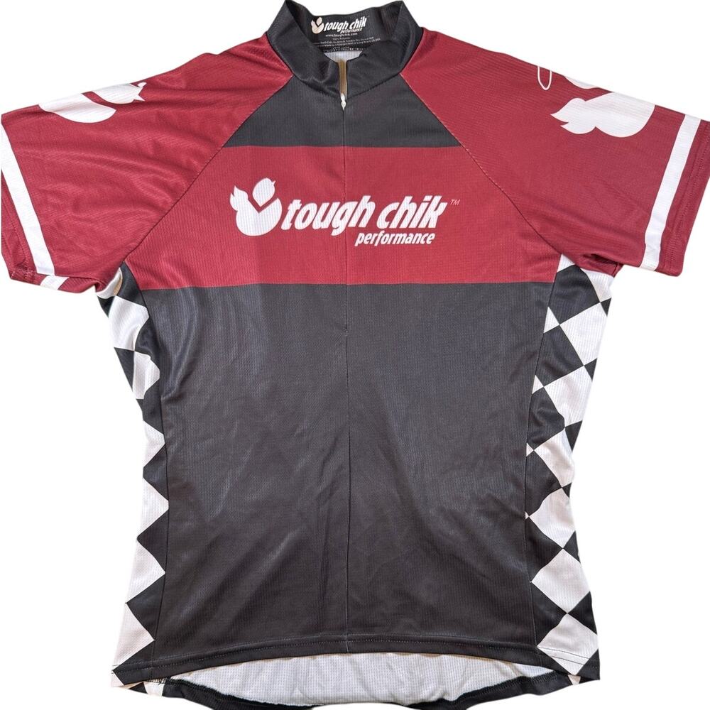 Tough Chik 3XL Cycling Jersey Saints Sinners Ride Tough Black Red Women's - Picture 2 of 6